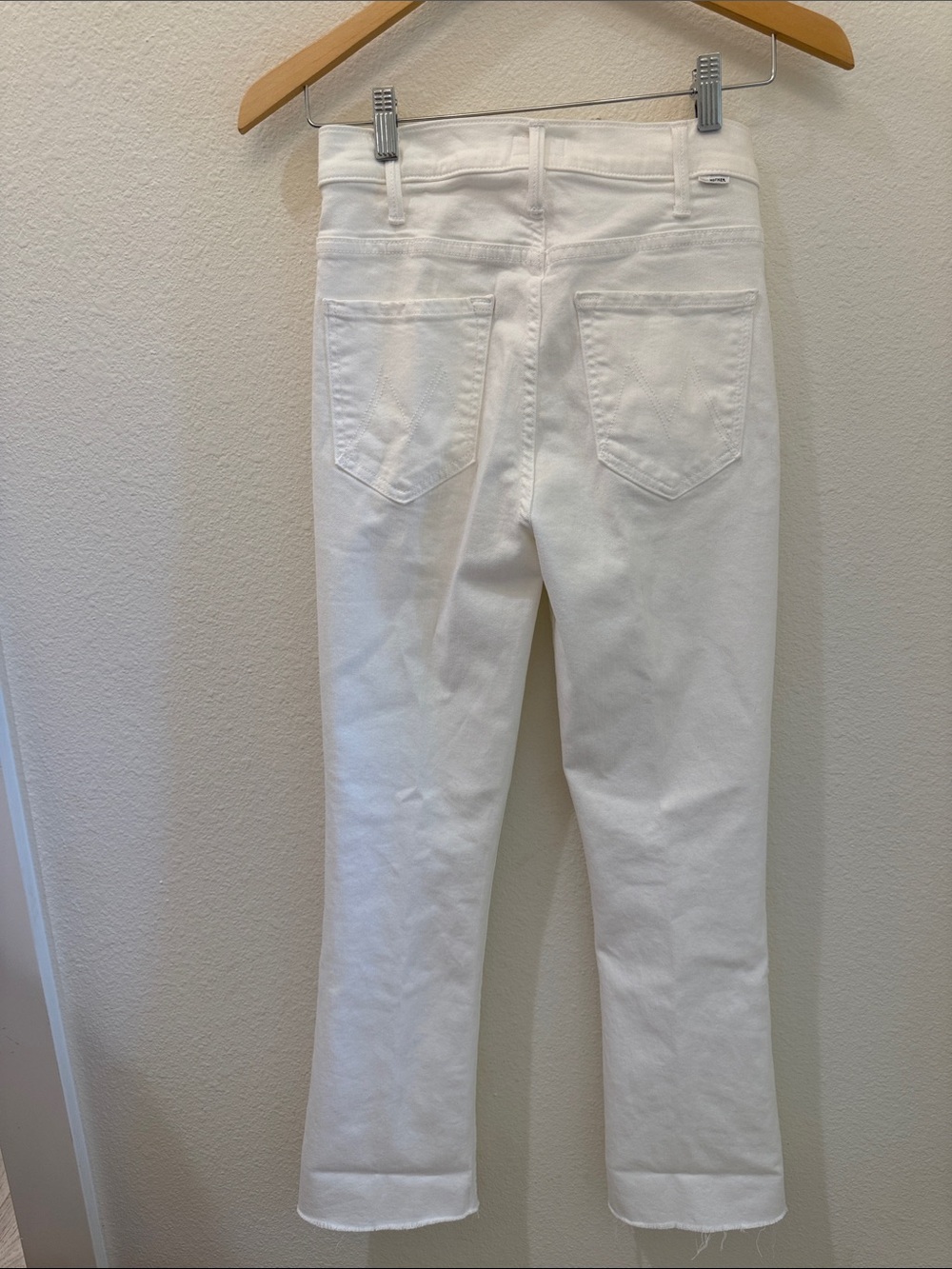 MOTHER Straight-Leg White Jeans - Picture 2 of 4